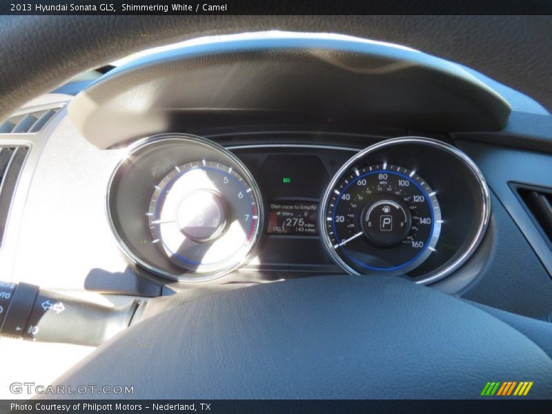 Shimmering White / Camel 2013 Hyundai Sonata GLS