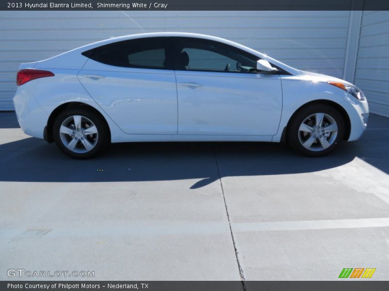 Shimmering White / Gray 2013 Hyundai Elantra Limited