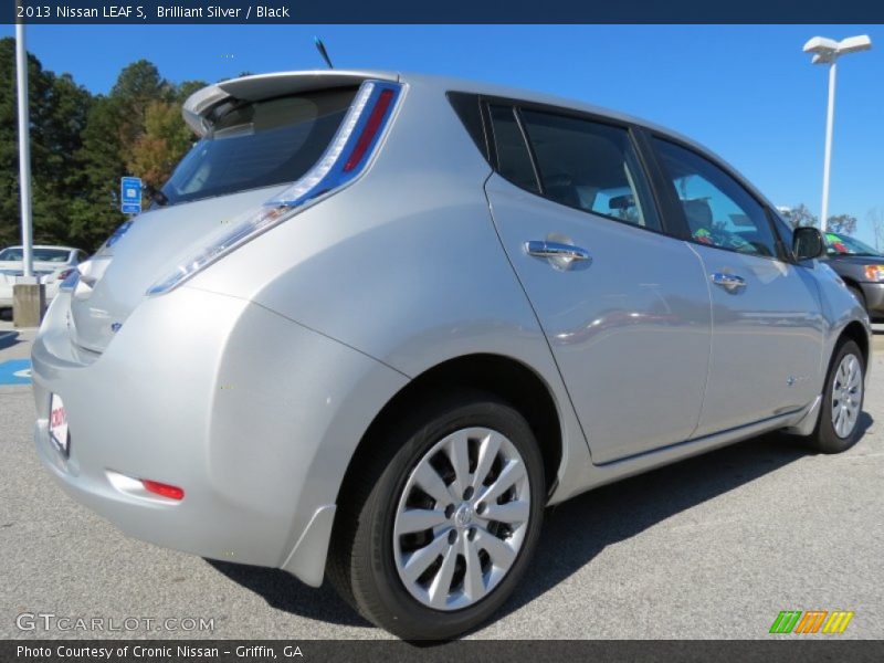 Brilliant Silver / Black 2013 Nissan LEAF S