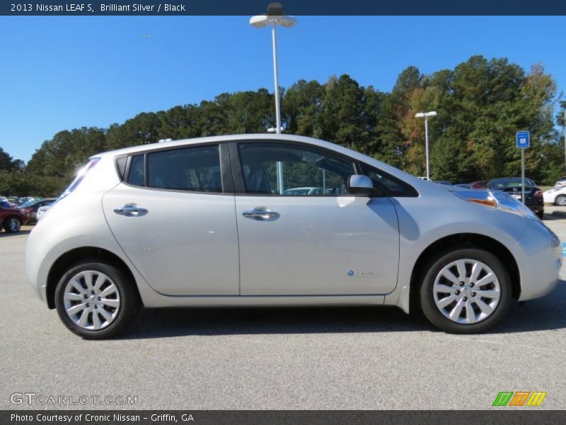 Brilliant Silver / Black 2013 Nissan LEAF S