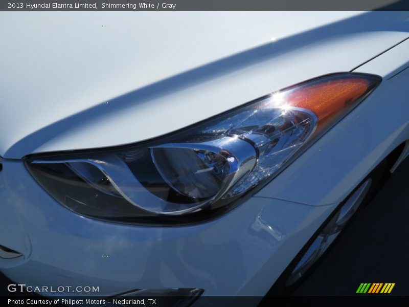 Shimmering White / Gray 2013 Hyundai Elantra Limited