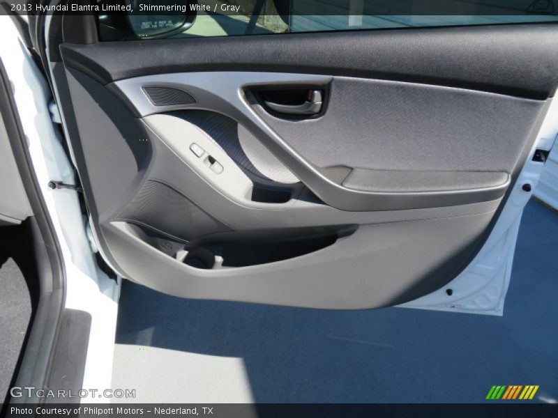 Shimmering White / Gray 2013 Hyundai Elantra Limited