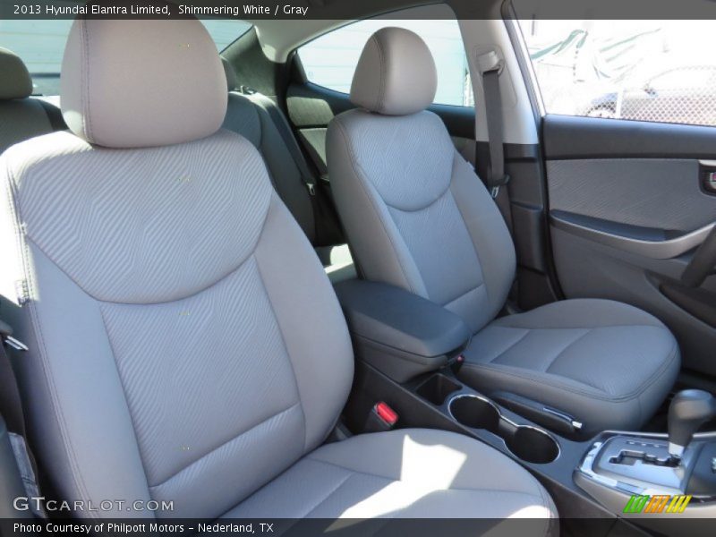 Shimmering White / Gray 2013 Hyundai Elantra Limited