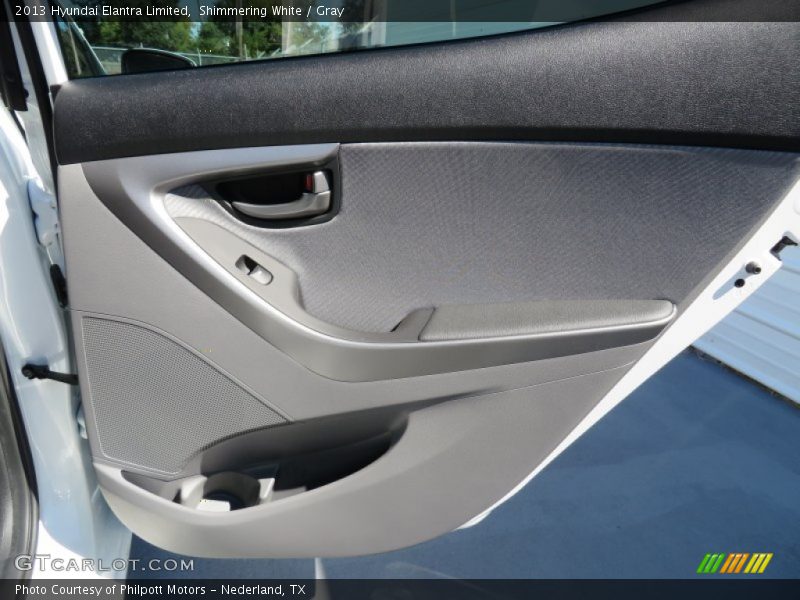 Shimmering White / Gray 2013 Hyundai Elantra Limited