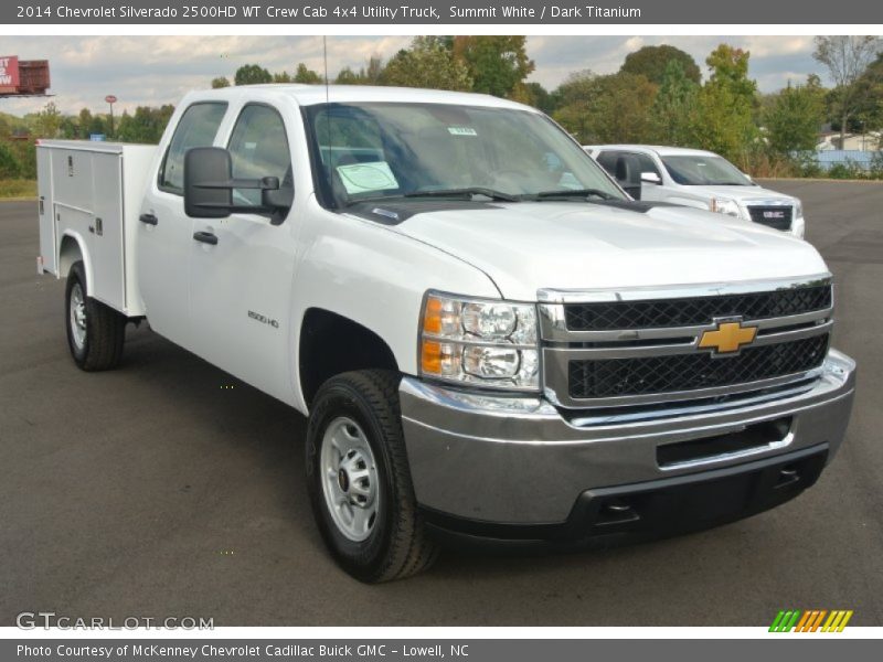 Front 3/4 View of 2014 Silverado 2500HD WT Crew Cab 4x4 Utility Truck