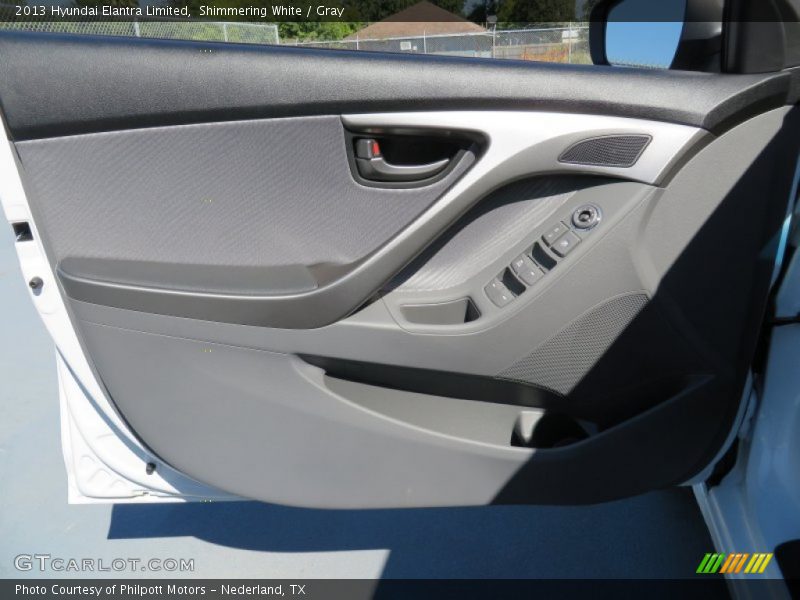 Shimmering White / Gray 2013 Hyundai Elantra Limited