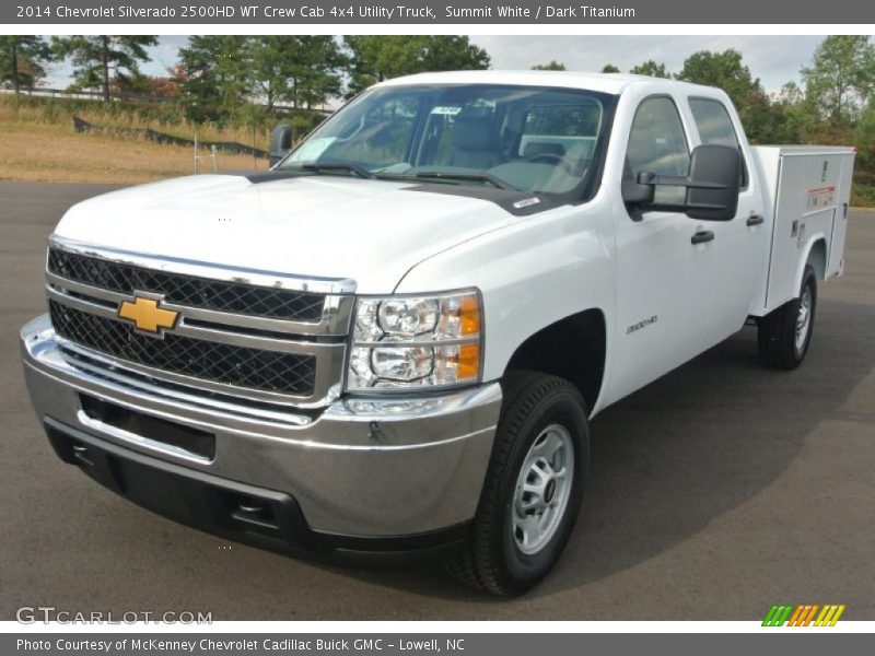 Summit White / Dark Titanium 2014 Chevrolet Silverado 2500HD WT Crew Cab 4x4 Utility Truck