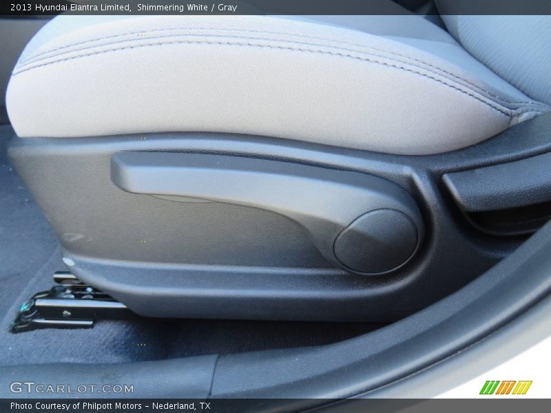Shimmering White / Gray 2013 Hyundai Elantra Limited