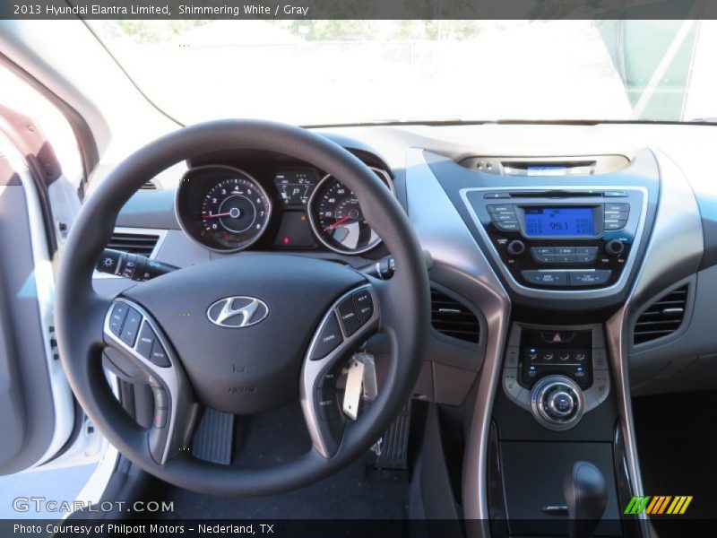 Shimmering White / Gray 2013 Hyundai Elantra Limited