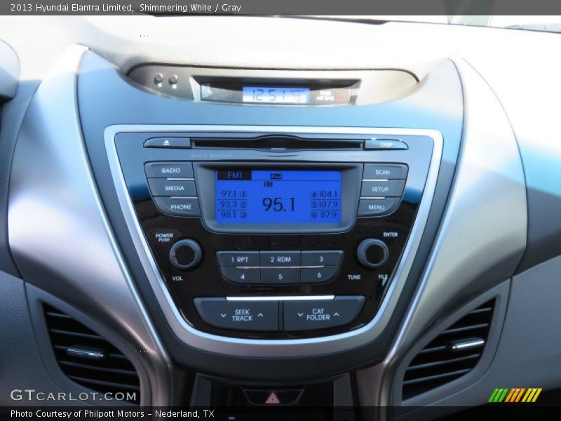 Shimmering White / Gray 2013 Hyundai Elantra Limited