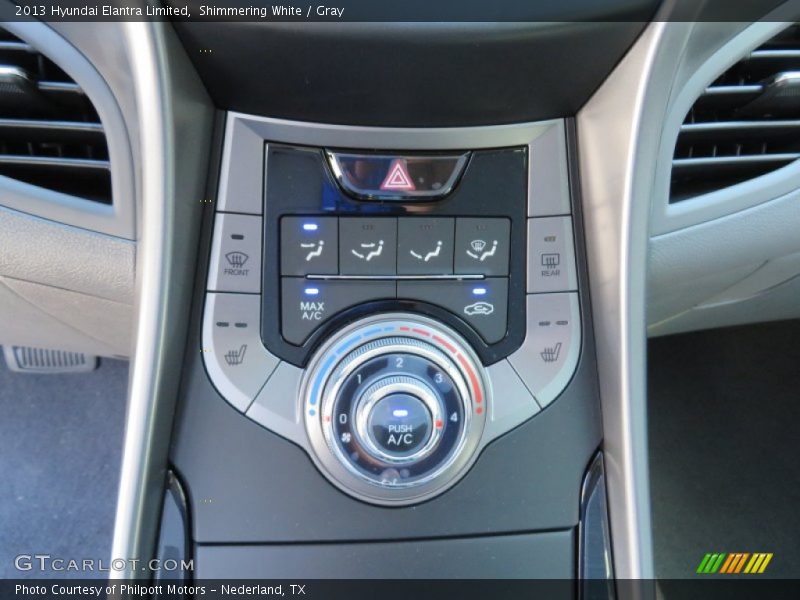 Shimmering White / Gray 2013 Hyundai Elantra Limited