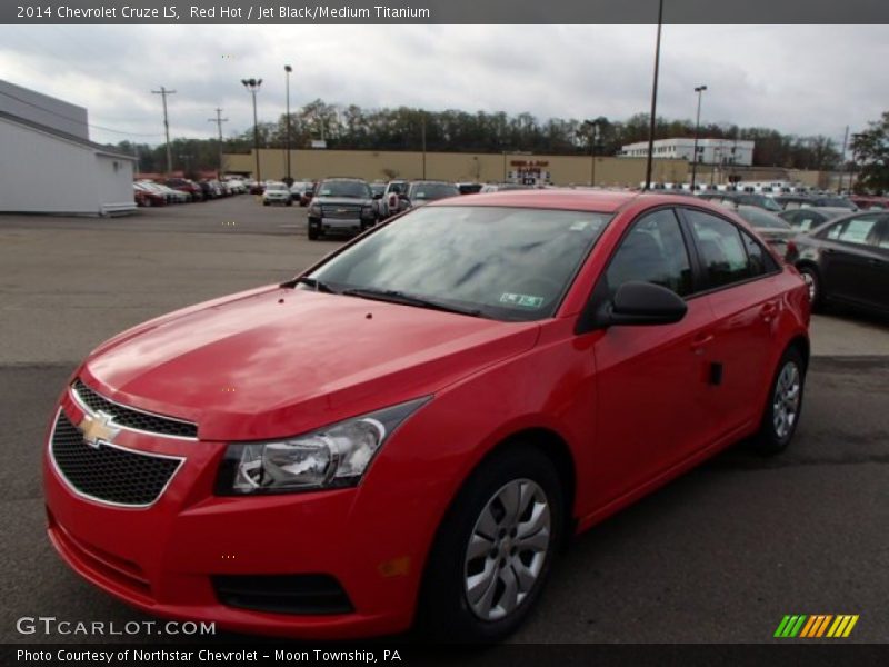 Red Hot / Jet Black/Medium Titanium 2014 Chevrolet Cruze LS