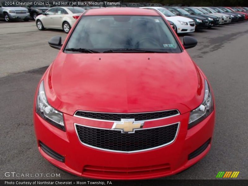 Red Hot / Jet Black/Medium Titanium 2014 Chevrolet Cruze LS