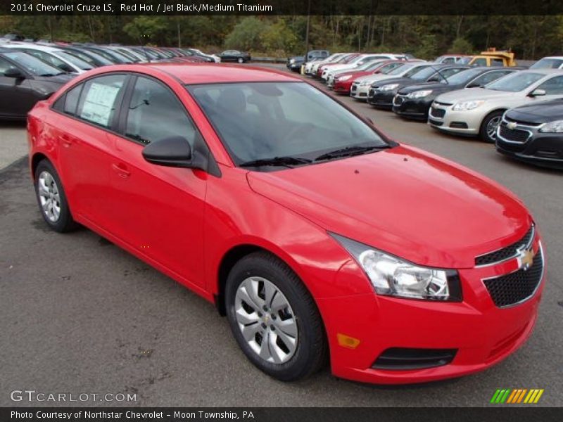 Red Hot / Jet Black/Medium Titanium 2014 Chevrolet Cruze LS