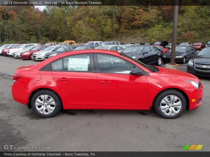 Red Hot / Jet Black/Medium Titanium 2014 Chevrolet Cruze LS