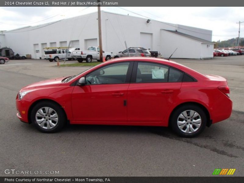 Red Hot / Jet Black/Medium Titanium 2014 Chevrolet Cruze LS