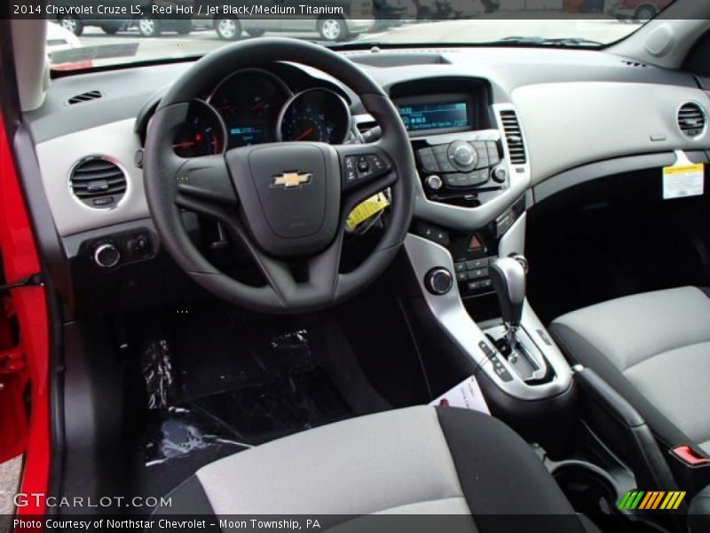 Red Hot / Jet Black/Medium Titanium 2014 Chevrolet Cruze LS