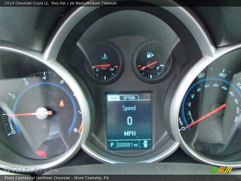 Red Hot / Jet Black/Medium Titanium 2014 Chevrolet Cruze LS