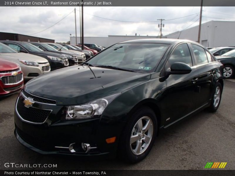 Rainforest Green Metallic / Jet Black 2014 Chevrolet Cruze LT