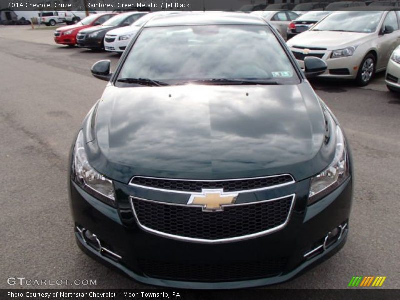 Rainforest Green Metallic / Jet Black 2014 Chevrolet Cruze LT