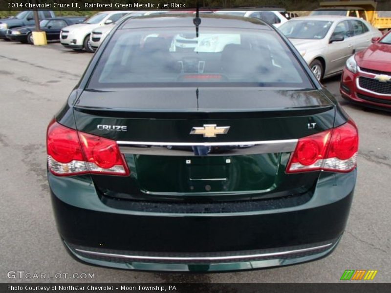 Rainforest Green Metallic / Jet Black 2014 Chevrolet Cruze LT