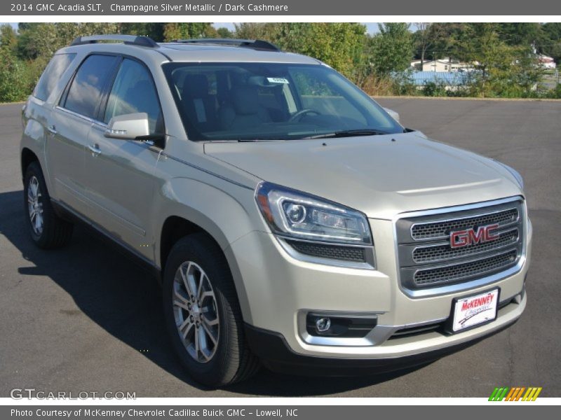 Champagne Silver Metallic / Dark Cashmere 2014 GMC Acadia SLT
