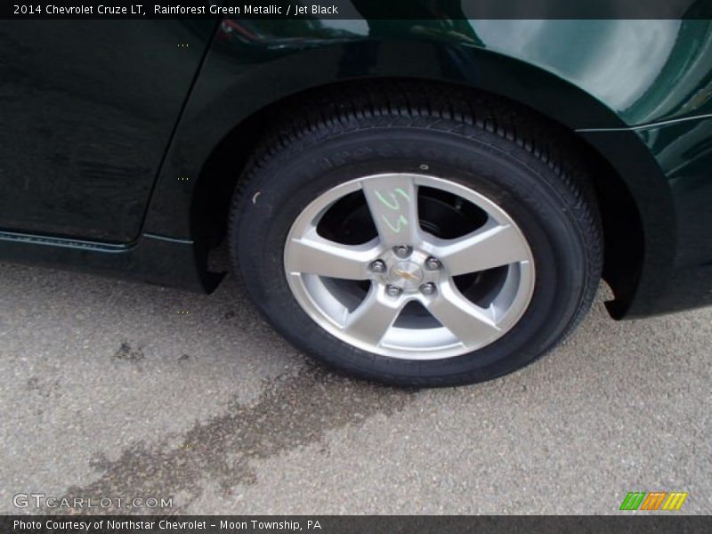 Rainforest Green Metallic / Jet Black 2014 Chevrolet Cruze LT