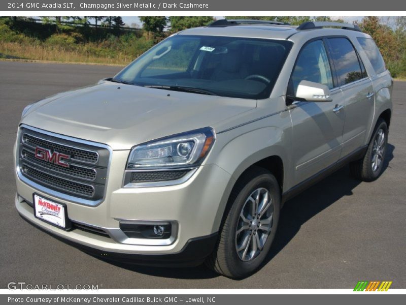 Champagne Silver Metallic / Dark Cashmere 2014 GMC Acadia SLT