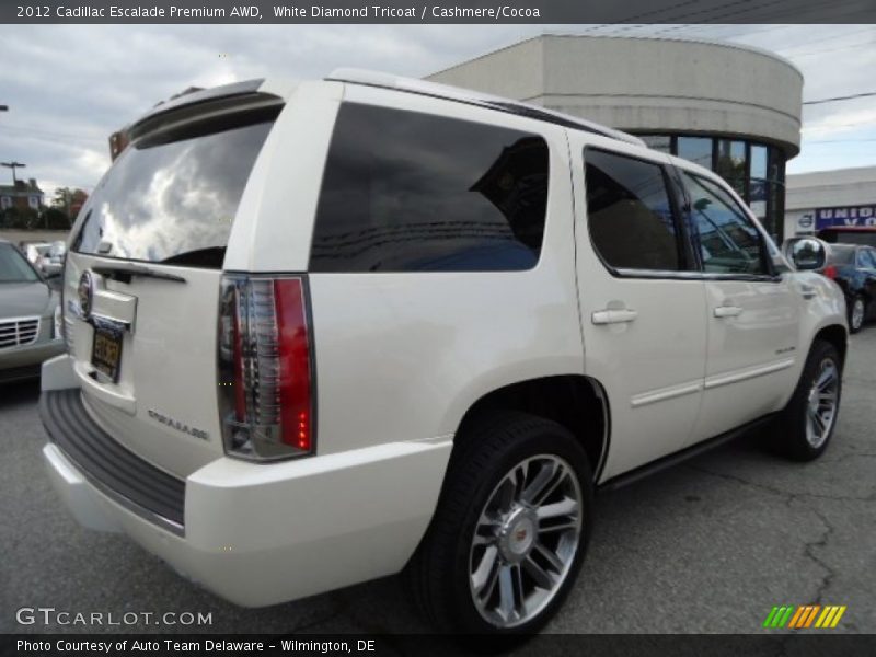 White Diamond Tricoat / Cashmere/Cocoa 2012 Cadillac Escalade Premium AWD