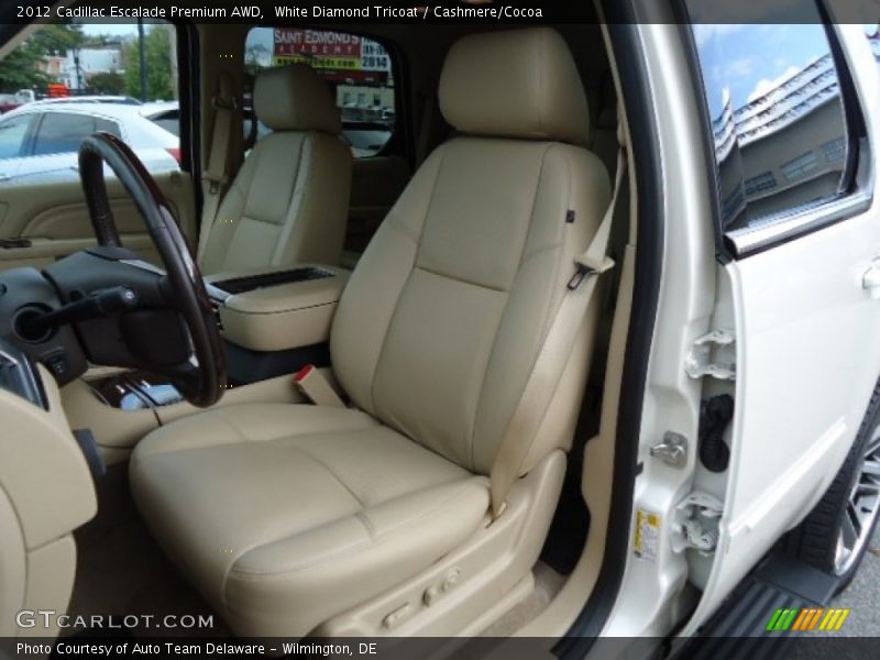 White Diamond Tricoat / Cashmere/Cocoa 2012 Cadillac Escalade Premium AWD