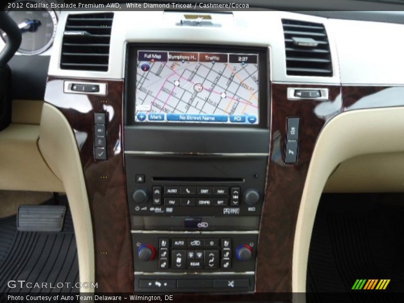 White Diamond Tricoat / Cashmere/Cocoa 2012 Cadillac Escalade Premium AWD