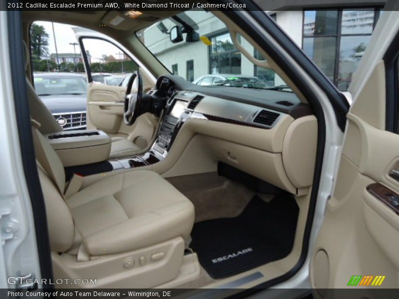 White Diamond Tricoat / Cashmere/Cocoa 2012 Cadillac Escalade Premium AWD