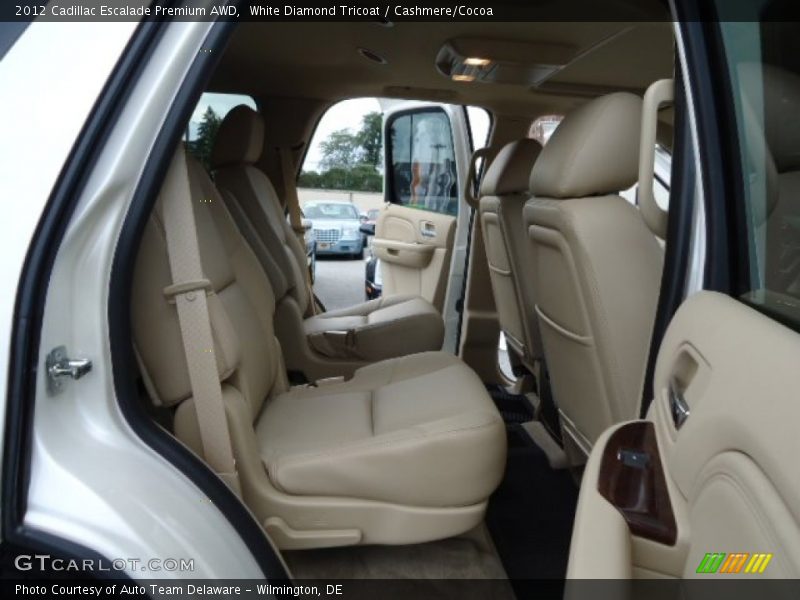 White Diamond Tricoat / Cashmere/Cocoa 2012 Cadillac Escalade Premium AWD