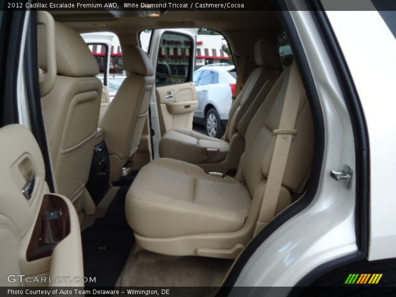 White Diamond Tricoat / Cashmere/Cocoa 2012 Cadillac Escalade Premium AWD