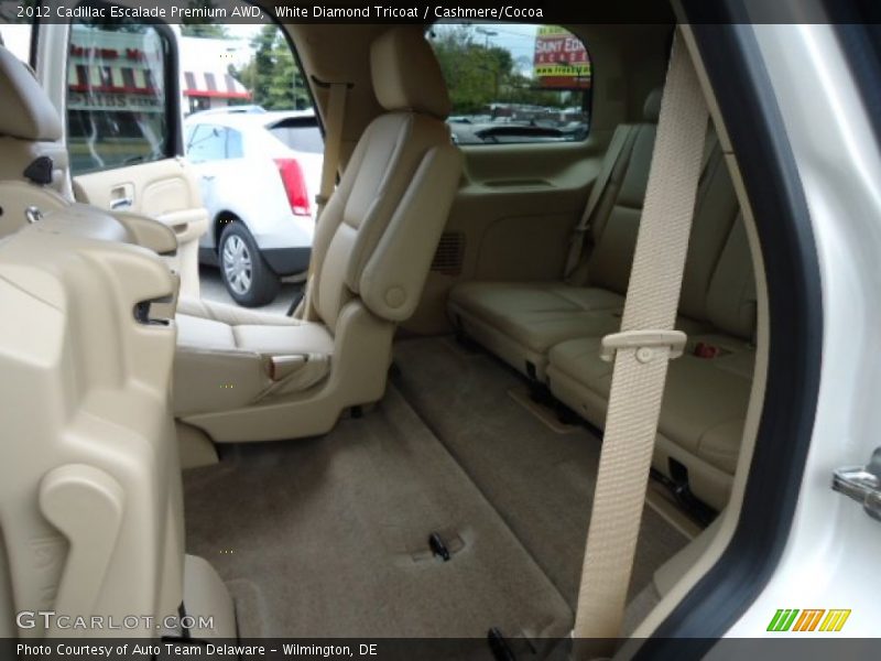 White Diamond Tricoat / Cashmere/Cocoa 2012 Cadillac Escalade Premium AWD