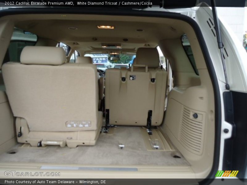White Diamond Tricoat / Cashmere/Cocoa 2012 Cadillac Escalade Premium AWD