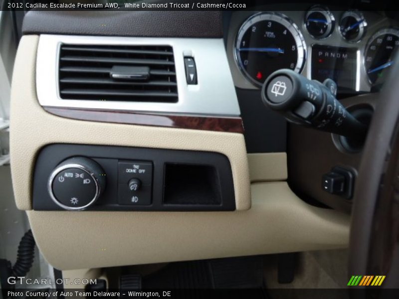 White Diamond Tricoat / Cashmere/Cocoa 2012 Cadillac Escalade Premium AWD