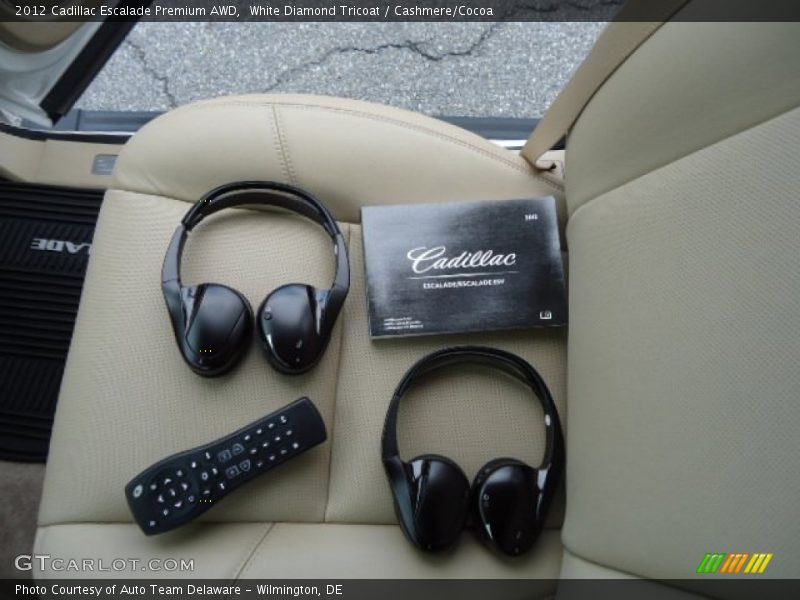 White Diamond Tricoat / Cashmere/Cocoa 2012 Cadillac Escalade Premium AWD