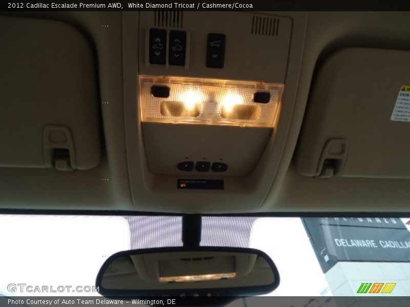 White Diamond Tricoat / Cashmere/Cocoa 2012 Cadillac Escalade Premium AWD