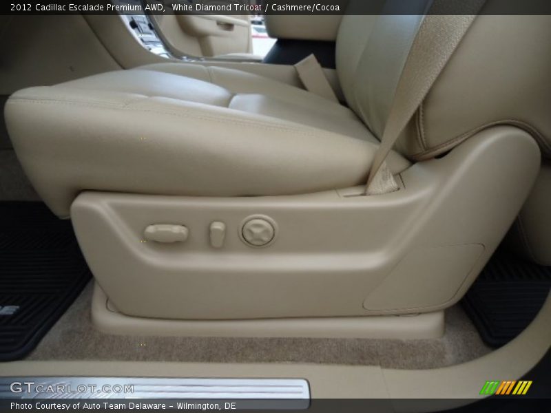 White Diamond Tricoat / Cashmere/Cocoa 2012 Cadillac Escalade Premium AWD