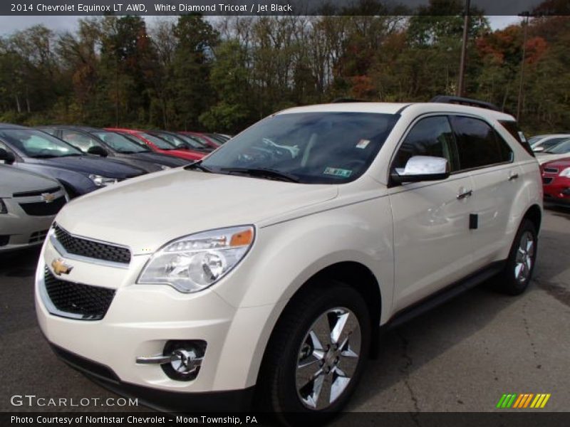White Diamond Tricoat / Jet Black 2014 Chevrolet Equinox LT AWD