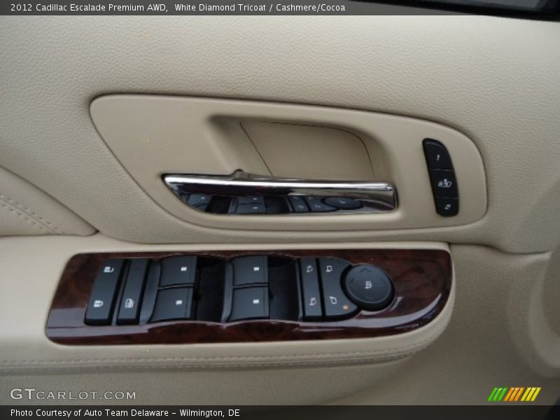 White Diamond Tricoat / Cashmere/Cocoa 2012 Cadillac Escalade Premium AWD
