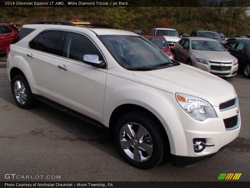White Diamond Tricoat / Jet Black 2014 Chevrolet Equinox LT AWD