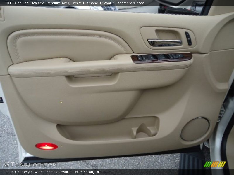 White Diamond Tricoat / Cashmere/Cocoa 2012 Cadillac Escalade Premium AWD