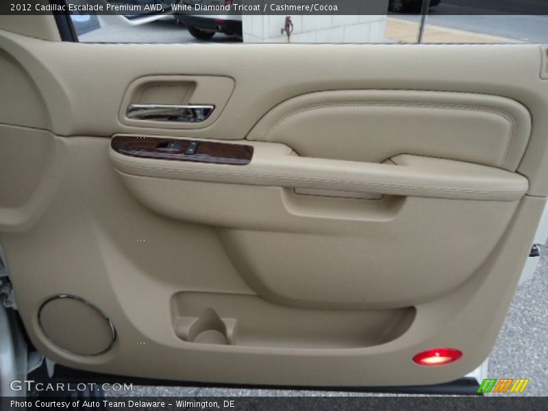 White Diamond Tricoat / Cashmere/Cocoa 2012 Cadillac Escalade Premium AWD