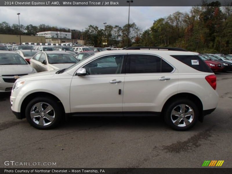 White Diamond Tricoat / Jet Black 2014 Chevrolet Equinox LT AWD
