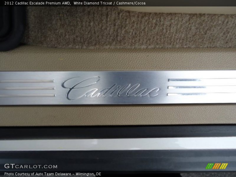 White Diamond Tricoat / Cashmere/Cocoa 2012 Cadillac Escalade Premium AWD