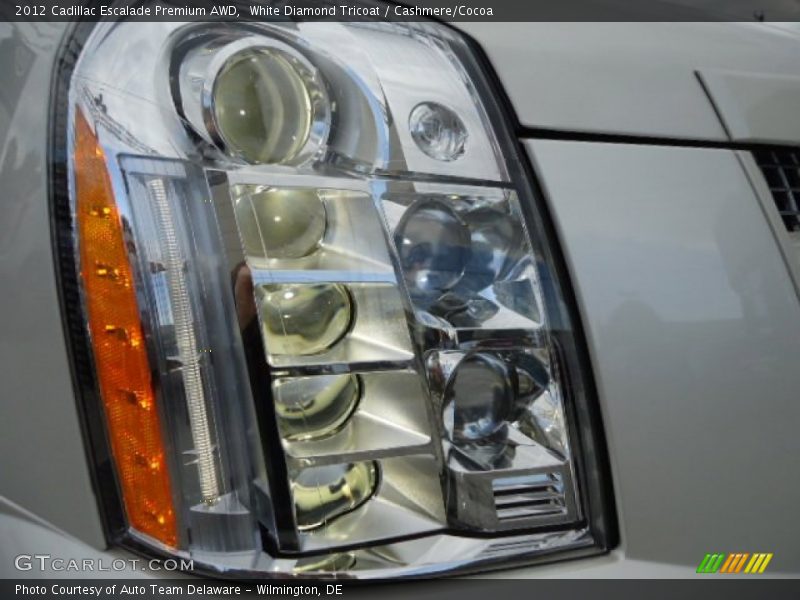 White Diamond Tricoat / Cashmere/Cocoa 2012 Cadillac Escalade Premium AWD