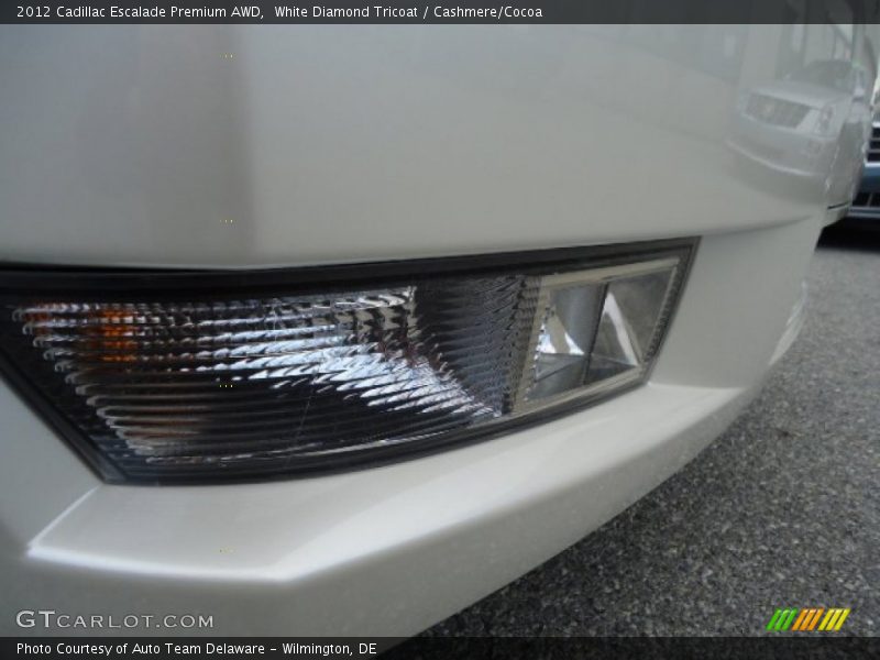 White Diamond Tricoat / Cashmere/Cocoa 2012 Cadillac Escalade Premium AWD