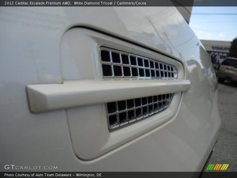 White Diamond Tricoat / Cashmere/Cocoa 2012 Cadillac Escalade Premium AWD